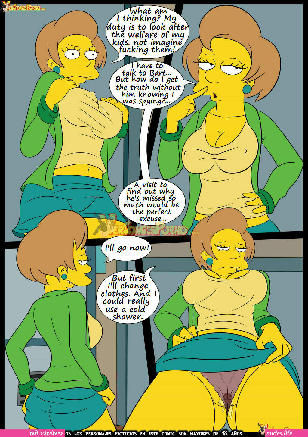 The Simpsons Naked Comic