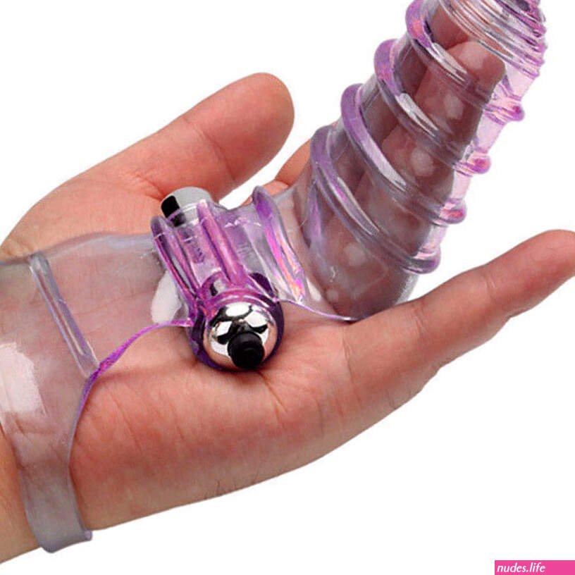 Double Finger G-Spot Vibrating Glove Fingering Sex Toy for Women Couples