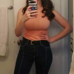 my sisters nude selfie sexy brunette shows her skinny body found sisters