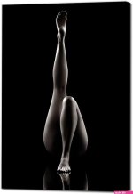 : Sexy Woman Painting Sexy Nude Girl Wall Art Black White Nude Woman Sexy Legs Poster Abstract Nude Women Print Women Silhouette Black and White Women Body Picture Decor For Living Room
