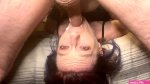upside down blowjob and face fuck cum in throat