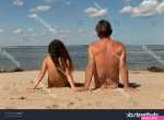 Naked Family Sitting On Beach Stock Photo 314949788