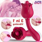 Dildo Rose Toy Clitoral Licking Vibrating Vibrator Adult Sex Toys for Women