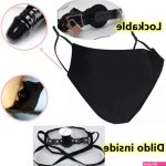 BDSM Deep Throat Gag Face Mask With Lock Open Mouth Dildo Ball Restraint Sex Toys Bomdage Rubber 220711 From Ruiqi04 16.05