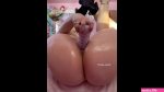 PAWG Oils up and Fucks with Purple Bad Dragon Dildo until Creamy Cum