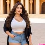 Sexy curvy girl with big tits