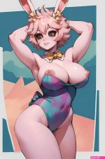 Mina Ashido in bunny outfit