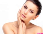 Beautiful Girl Touching Her Face. Beauty Face. Hedza