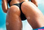 Sensual Attractive Young Woman Ass. she is Wearing Hot Lingerie. Relax in Spa Stock Image