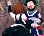 Rule 34 XYZ my hero academia izuku midoriya ochako uraraka nsf wario 1boy