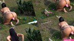 Coelhinha Steffy Moreno Pelada No Gramado Se Mostrando Com Plug Anal