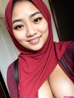 Hijabstic on X: ai stableDiffusion jilbab jilboob hijab