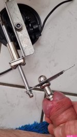 gay extreme cocksounding with machine and big 13mm cockplug