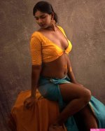 Saree photo session with a gorgeous dusky Indian model -