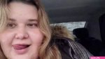 Cum on the face of a titsy cutie near the car
