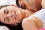 I love him kissing me Beautiful young loving couple having sex while lying in bed 13555910 Stock Photo at Vecteezy