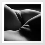 Female body vagina nude art