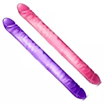 B Yours 18 inch Double Headed Dildo in Pink Purple