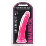 Realrock Glow in the Dark Slim Dildo with Suction Cup 18 cm