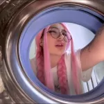 Peachgardens- My Stupid Stepsister Stuck in a washing machine and got my big dick stuck in it