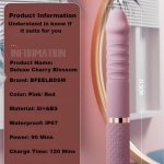: BFEELBDSM Deluxe Cherry Blossom Realistic Dildo Vibrator for Women Sex Toys for Women Clitoris G Spot Anal Stimulator Waterproof Powerful Vibrator for Women and Couples Pink : Health Household