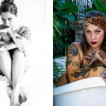 American Pickers Danielle Colby goes totally naked as she shows off tattoos and curves to celebrate the Nude Year