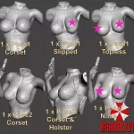 Ada Wong NSFW STL Resident Evil Statue Digital File for 3D Printing Machines