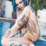 33 gorgoeus blue haired babe riae nude hot pierced pussy rnp43