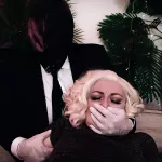 Hot Kinky Man Covers the Girls Mouth and then Cuts Her Clothes off Medical Gloves and Moans