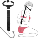Anal Hook Gag Bondage Ball Gag Mouth to Wrist Restraints