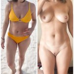 Bikini and then totally naked x