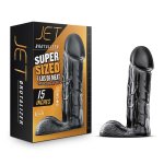 Jet Brutalizer 15 Inch Black Anal Dildo with Balls by Blush Novelties