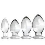 Egg Shape Glass Anal Plug