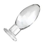 Egg Shape Glass Anal Plug
