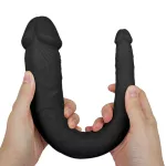 Tadpole Tapered Double Penetration Realistic Double-Ended Dildo 14 In