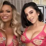 Trisha Paytas and Lena the Plug make porn for OnlyFans in see-through lingerie