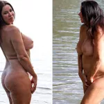 Lisa Appleton strips fully naked as she goes skinny dipping in the Maldives