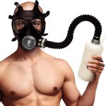 : Breath Play Gas Mask with Stroker Overload Couple Oral Sex Toy Fetish Bondage Gear BDSM Kit Gay Submission Games Men Women DS
