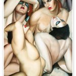 Group of Four Nudes van Tamara de Lempicka als poster canvas print en meer