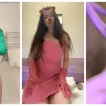Tiktok Compilation Part 3 Brunette Dancing Without Lingerie Short Dress Without Panties Stockings Thong Striptease