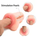 Pink Pussy Toy Built-in Stimulation Pearls For Men Sex Toy