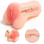 Pink Pussy Toy Built-in Stimulation Pearls For Men Sex Toy