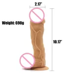 10 Inch Realistic Artificial Penis Huge Big Glans Dildo
