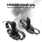Opblaasbare Mondknevel Dildo BDSM Bondage Terughoudendheid Erotisch Seksspeeltje Voor Vrouwenkoppels Van 1299