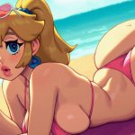 Princess peach Beach giantess