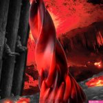 Hell Kiss Twisted Tongues Silicone Dildo
