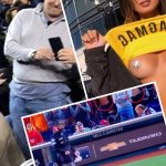 Model Julia Rose flashes boobs AGAIN outside baseball stadium she was banned from and jokes anyone got tickets?