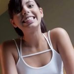 Latina teen gets on all fours and rubs in pov