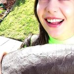 Cute teen meets a huge monster cock!