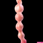 Vibrating Pull Bead Dildo Long Anal Dildo with 5 Gradual Knots